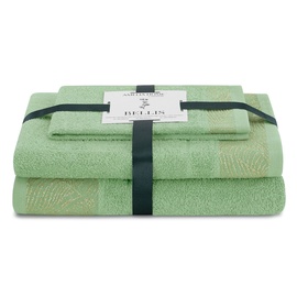 Набор полотенец для ванной AmeliaHome Bellis, зеленый, 30 x 50 cm/50 x 90 см/70 x 130 cm, 3 шт.