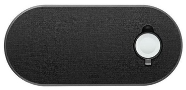 Lādētājs Uniq Aereo 3in1 Smartphone/Smartwatch/Headphones Charger, Qi Wireless, melna