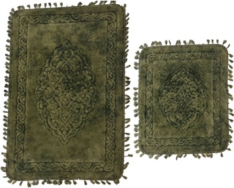 Vannasistabas paklājiņu komplekts Foutastic COTTONKT000532, zaļa, 100 cm x 60 cm