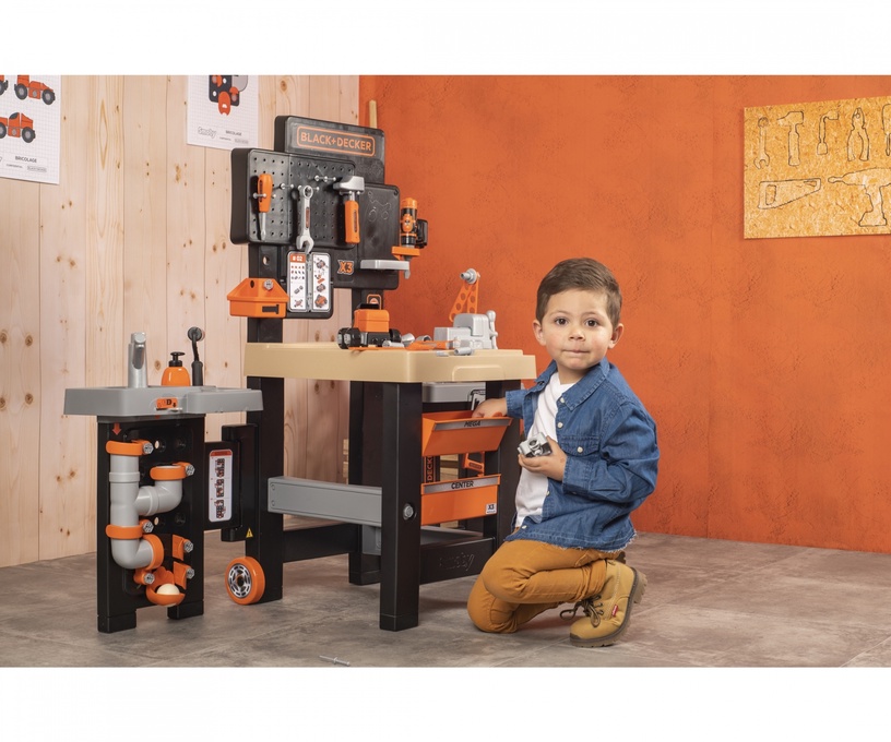 Rotaļu meistara instrumenta komplekts Smoby Black+Decker Mega Center 7600360726
