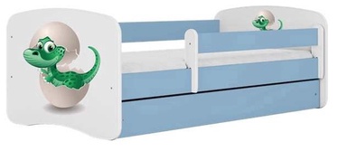 Детская кровать одноместная Kocot Kids Babydreams Baby Dino, синий/белый, 144 x 80 см, c ящиком для постельного белья
