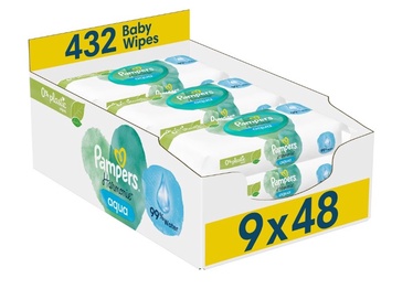 Niisked salvrätikud Pampers Harmonie Aqua, 432 tk