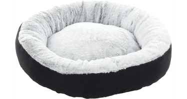 Кровать для животных Flamingo Iduna Round 521522, черный/серый, 50 см x 50 см