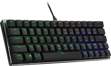 Клавиатура Cooler Master SK620 Low Profile Mechanical Switch (Red/Blue/Brown) EN, черный