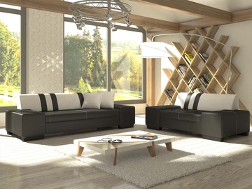 Комплект мебели Porto 2 + 3, комнатные, белый/черный