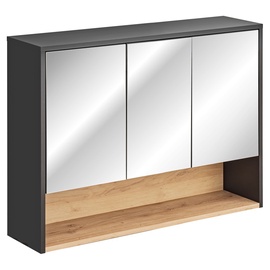 Шкаф для ванной Hakano Galio, дубовый/темно-серый, 25 x 100 см x 75 см