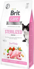 Сухой корм для кошек Brit Care Sterilised Sensitive, крольчатина, 2 кг