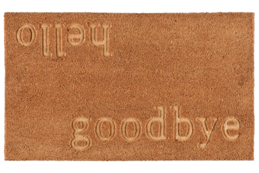 Uksematt 4Living Hello-Goodbye, pruun, 75 cm x 45 cm x 1.6 cm