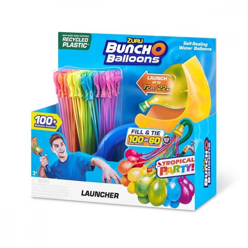 Veepommid ümmargune Zuru Bunch O Balloons Launcher, mitmevärviline, 100 tk
