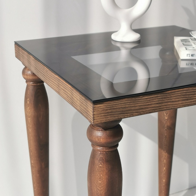 Журнальный столик Kalune Design Tango, ореховый, 40 см x 40 см x 54 см