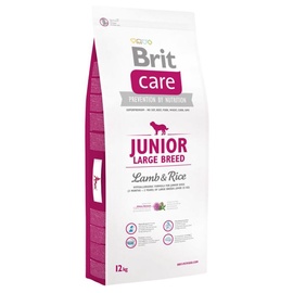 Kuiv koeratoit Brit Care Junior Large Breed Dog Dry Food With Lamb & Rice, lambaliha/riis, 12 kg