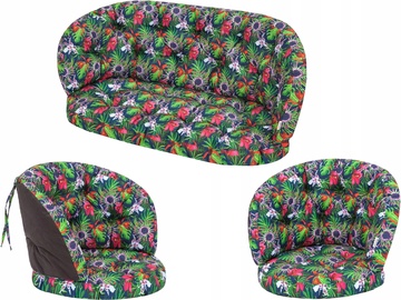 Sēdekļu spilvenu komplekts Hobbygarden Amanda Prestige CAPKIL9, zaļa/daudzkrāsaina, 150 x 50 cm