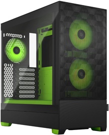 Корпус компьютера Fractal Design Pop Air RGB TG Clear Tint, черный/зеленый