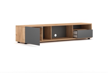 TV-laud Barcelona, pruun/hall, 160 cm x 36.8 cm x 25 cm