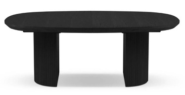 Pusdienu galds izvelkams Micadoni Home Nido, melna, 200 - 300 cm x 110 cm x 75 cm