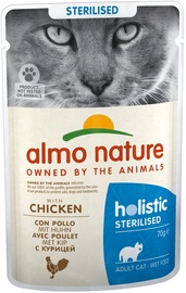 Влажный корм для кошек Almo Nature Holistic Sterilised, курица, 0.070 кг