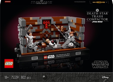 Konstruktors LEGO Star Wars Diorāma: Death Star™ atkritumu presētājs 75339