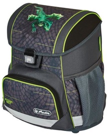 Школьный рюкзак Herlitz Dragon Tale, зеленый/серый, 31 см x 22 см x 37 см