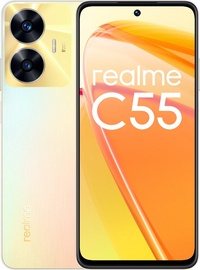 Mobiiltelefon Realme C55, kollane, 8GB/256GB