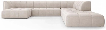 Stūra dīvāns Micadoni Home Serena Panoramic 7 Seats, bēša, labais, 316 x 276 cm x 70 cm