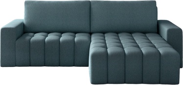 Stūra dīvāns Bonett Grande 75, zila, labais, 175 x 250 x 92 cm