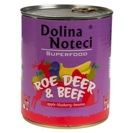 Mitrā barība (konservi) suņiem Dolina Noteci & Piper Superfood Roe Deer & Beef, savvaļas dzīvnieku gaļa, 0.4 kg