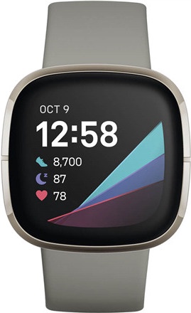 Умные часы Fitbit Sense, серебристый/серый