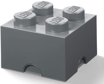 Uzglabāšanas kaste LEGO® Storage Brick 4, 4.7 l, tumši pelēka, 25 x 25 x 17 cm