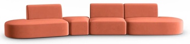 Moduļu dīvāns Micadoni Home Shane, koraļļa, kreisais, 412 x 124 cm x 74 cm