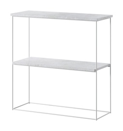 Konsoollaud ADRK Toni, valge/hall, 30 cm x 80 cm x 80 cm