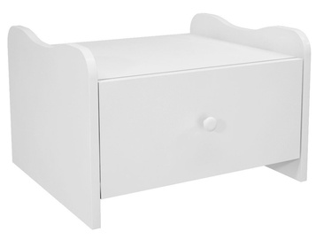 Naktinis staliukas Kalune Design Tavsan 142NPG1220, baltas, 35 x 48 cm x 38 cm