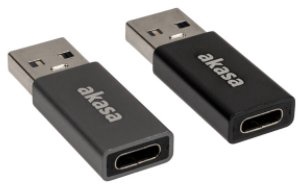 Adapteris Akasa Type A to Type C USB AK-CBUB62-KT02 USB Type-C, USB Type A, juoda