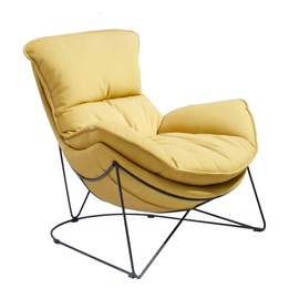 Tugitool Home4you Diva 39061, kollane, 88 cm x 96 cm x 84 cm