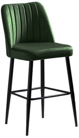 Baro kėdė Kalune Design Vento 107BCK1118, juoda/žalia, 45 cm x 49 cm x 99 cm, 4 vnt.