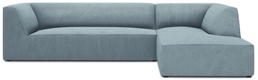 Stūra dīvāns Micadoni Home Ruby 4 Seats, gaiši zila, labais, 273 x 180 cm x 69 cm