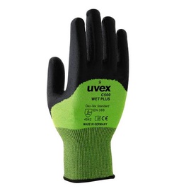 Рабочие перчатки устойчивый к порезам Uvex C500, полиамид, зеленый/антрацитовый, 10