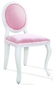 Bērnu krēsls Kalune Design Dream, balta/rozā, 50 cm x 88 cm