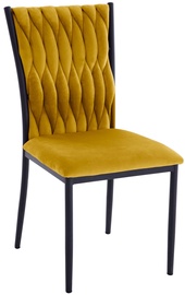 Ēdamistabas krēsls Home4you Emory 10395, matēts, zelta/dzeltens, 47 cm x 59 cm x 93 cm