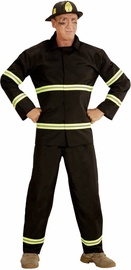 Kostüüm täiskasvanutele Widmann Firefighter, must, polüester, XL
