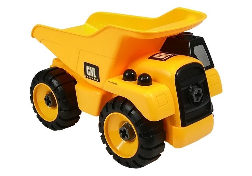 Transporta rotaļlietu komplekts Lean Toys Super Builders 4615, dzeltena/daudzkrāsaina