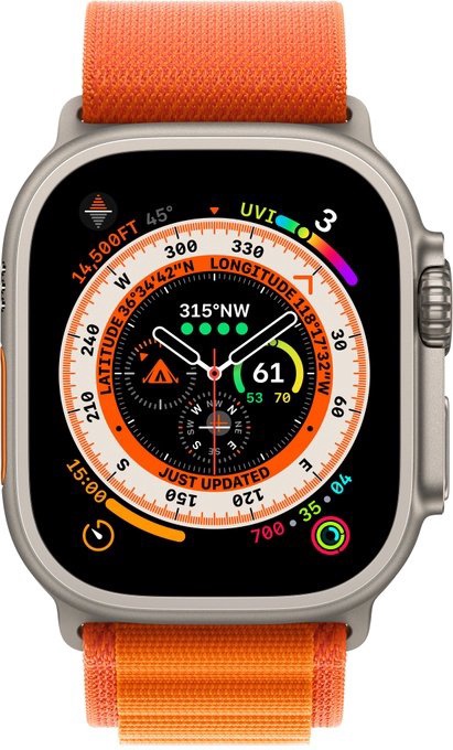Viedais pulkstenis Apple Watch Ultra GPS + Cellular 49mm Large LT, titāna