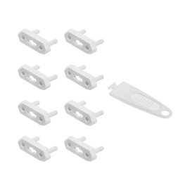 Lülitialune määrdumiskaitse BabyOno Electrical Socket Safety, plastik, valge, 8 tk