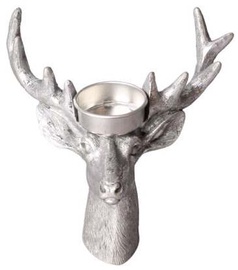 Рождественские настроения Mondex Santa Lila Deer Head HTOP2908, полирезин, 14 см, серебристый