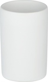 Стакан для зубных щеток Wenko Polaris 517094, белый, 7 см x 11 см x 7 см