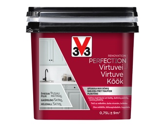 Краска-эмаль V33 Renovation Perfection Kitchen, атлас, 0.75 l, светло-серый