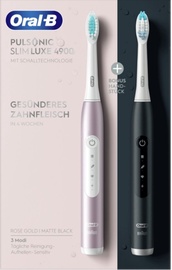 Электрическая зубная щетка Braun Pulsonic Slim Luxe 4900, черный/розовый