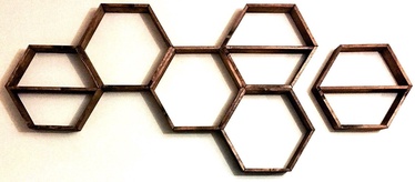 Sienas plaukts Kalune Design RAF109, valriekstu, 40 cm x 10 cm x 37 cm