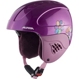 Лыжный шлем Alpina Carat Happy Flowers A9035361, фиолетовый, 54-58 см