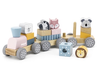 Интерактивная игрушка VIGA Stacking Train 44015, многоцветный