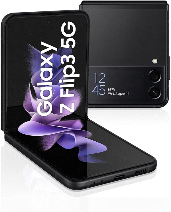 Mobiiltelefon Samsung Galaxy Flip3 5G, must, 8GB/128GB